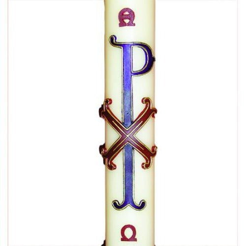 Blue & Red Chi Rho Wax Relief