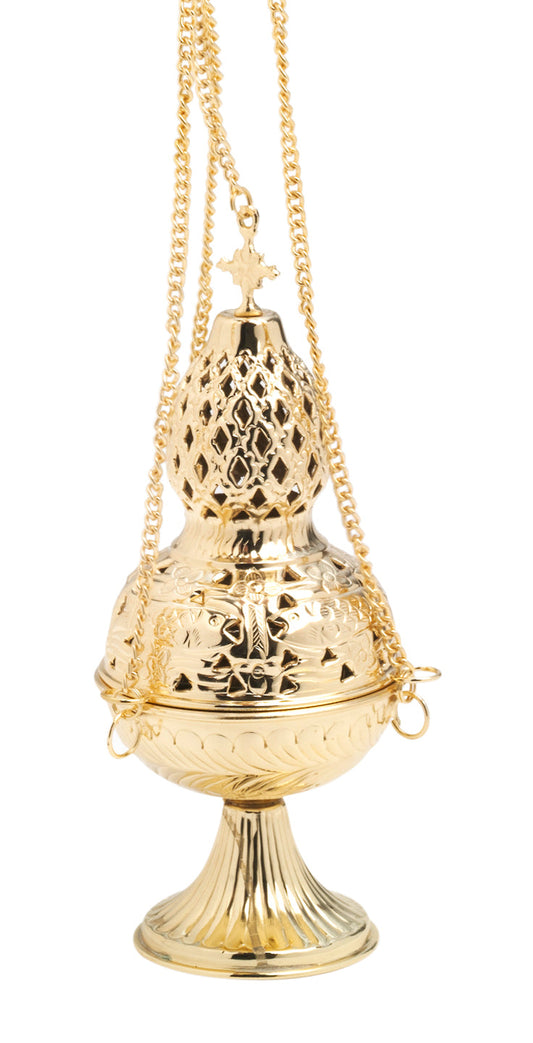 Thurible golden plated H 26 cm