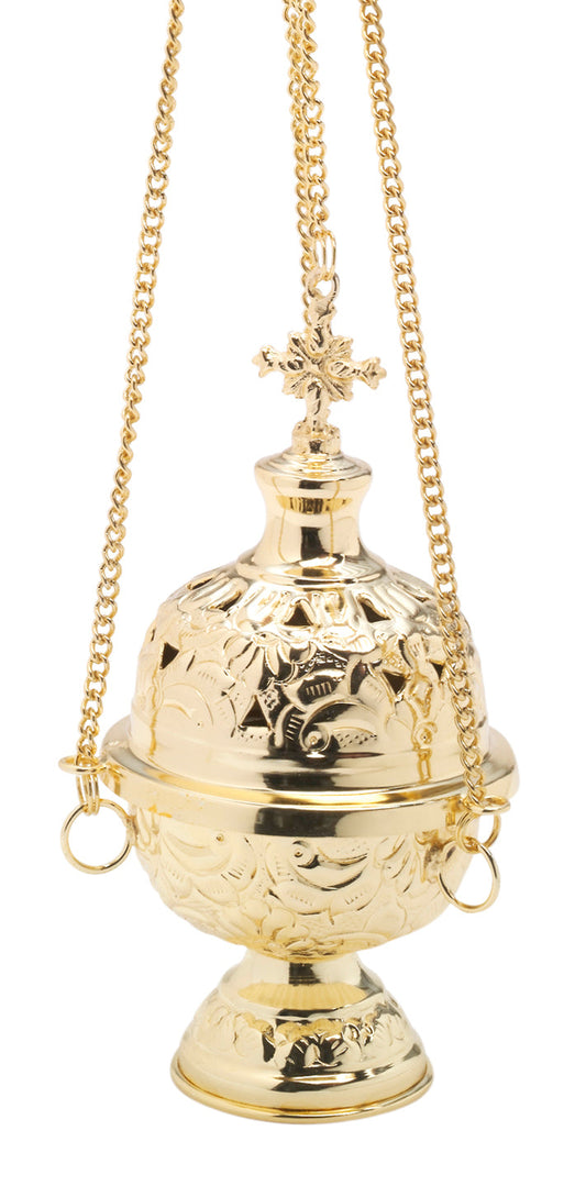 Thurible golden plated H 18 cm