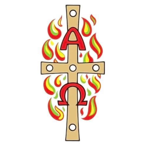 Cross with Flames, Alpha & Omega