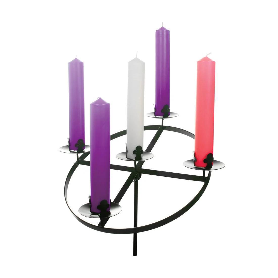 Round angled advent holder for 2" candles