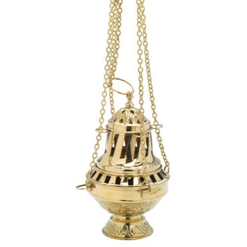Large Ornate Brass Thurible