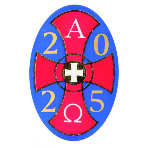 Alpha & Omega Candle red & blue transfer