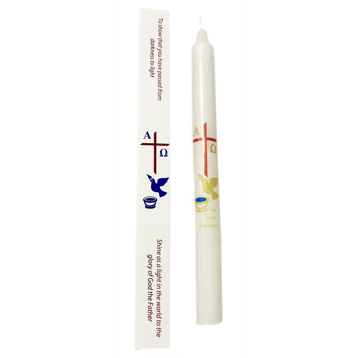 Baptism Candles 7/8" x 9" (Box of 24)