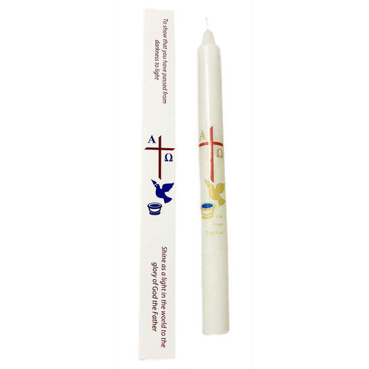 Baptism Candles 7/8" x 9" (Box of 24)