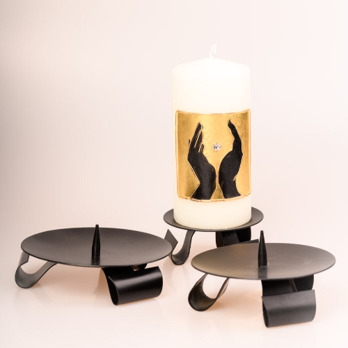 Tripod Candlestand Black 12.5cm