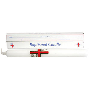 Baptism Candles 7/8" x 9" (Box of 24)