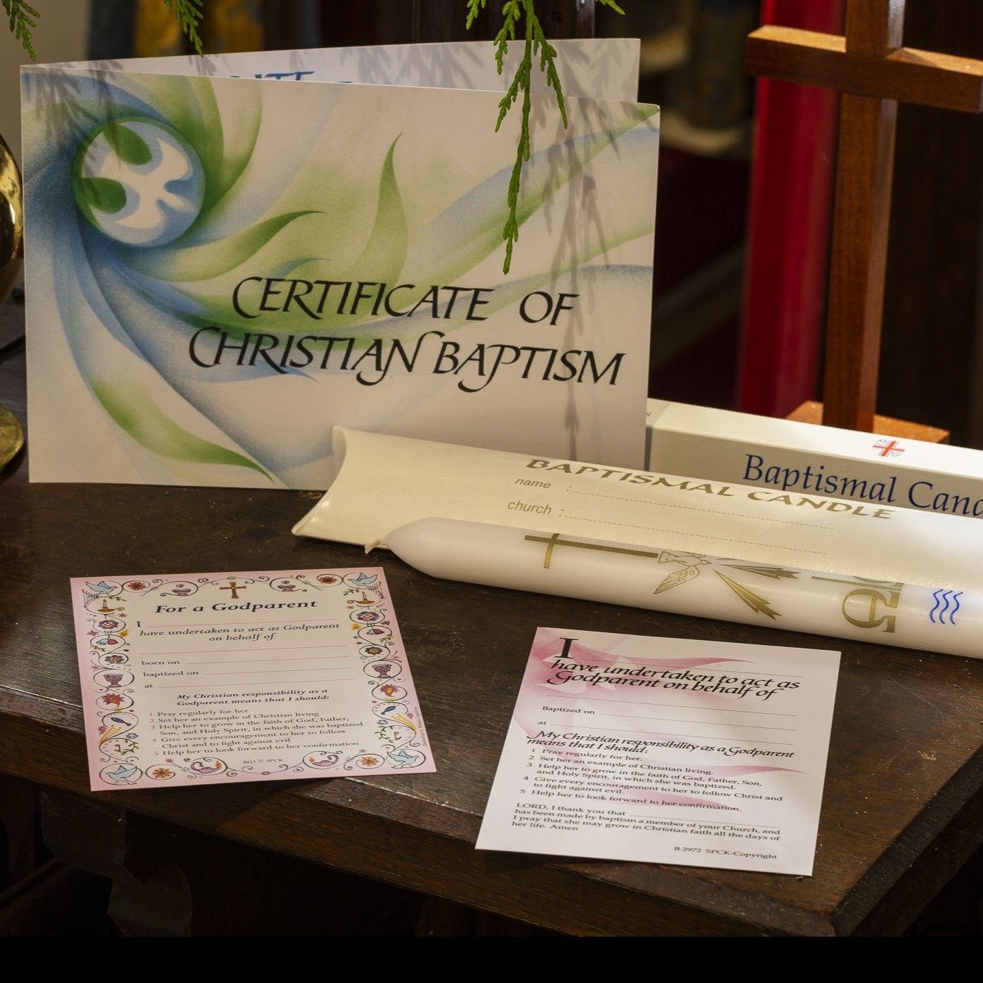 Baptism Candles - Pillow Box 7/8" x 9" (10 or 20)